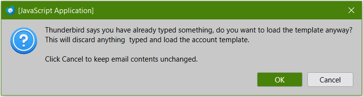 Identity change warning