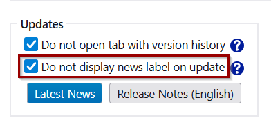Minimal news mode