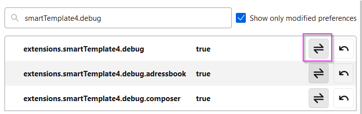 various debug options