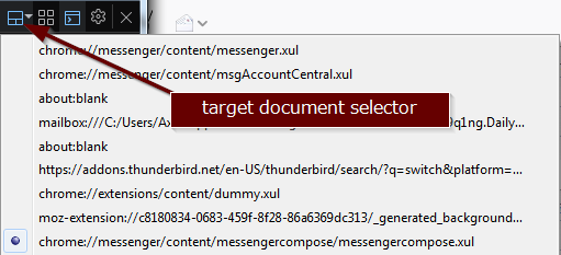 target document selector